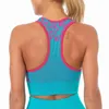 Yoga -outfit luipaard naadloze sportbeha's dames gym fitness cross crop top brassiere vest workout running gewatteerde tank