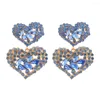 Dangle Earrings Ztech Style Double Heart Pendant For Women 9 Color Korean Fashion Jewelry Drop Earring Luxury Accessories