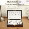 Casegrace boîte à bijoux en bois organisateur de rangement pour boucle d'oreille collier porte-anneau montre support boîtes étui à bijoux 220428