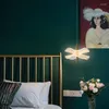 Lampes suspendues Chambre à coucher moderne Lampe de chevet Minimaliste Luxe Salon Fond Mur Creative Restaurant Cocina Accesorio