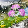 Pack Hydrangea Flower Solar Led Light Outdoor Garden Lawn Lamps For And Vegetable Patch Patio Country House Decoration