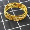 Bangle 24k Gold Color Bangles For Women Rose Bracelet Wedding Party Bridal Jewelry Fashion Gift