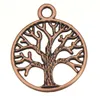 Metal Tree Charms Vintage Srebrne Złote Rośliny Brązowe Życie drzewa Nowe DIY Fashion Biżuteria