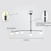 Kroonluchters Noordig minimalisme Moderne Led kroonluchter hanglampen keukenarmaturen voor eetkamer bar restaurant decor zwart hangende lamp