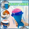 Outils de crème glacée Coupe de smoothies rapides Jus de fruits faits maison Milkshake Bouteille Slush Shake Maker Refroidissement rapide Crème glacée Magic Slushy 22061 Dho0Q