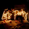 Fournitures de fête 1 Set Personnalisé LED Lets Lettre Lampe Neon Light Signs Bar Pub Décoration Lumières Pour Chambre De Noël Joyeux Anniversaire Décor