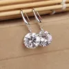 Luxury Style Platinum Plated Cubic Zirconia Dangle Earrings for Women Wedding Jewelry Wholesale