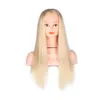 Modelo de peluca Cabeza up-Do Cabello trenzado Cabeza de práctica de cabello Modelo de cabeza de enseñanza Maniquí Peluquería Corte de cabello Modelado Pelucas para enseñanza