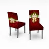 Pokrywa krzesełka świąteczne okładka elastyczna Święty Mikołaj Kuchnia Dinning Navidad Siet Strakiers do bankietowego wystroju domu