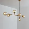 Lustres Lustre En Laiton Boule De Verre Éclairage Pour Salon Salle À Manger Art Décoration Noir Suspension Luminaire Home Designer Chan