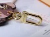 Rings M80242 puppy dog key chain three color collage leather Monogram flowers