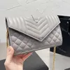 Designertas Avondtasje Designer Woc Envelop Schoudertassen met ketting voor Dames Mode Luxe Leren Crossbody Handtas Zwart Kaki Witte Kaviaar Flap Portemonnee