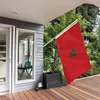 Bannière suspendue au drapeau marocain 90x150 cm avec deux œillets en laiton pour décoration extérieure