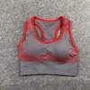 Yoga kıyafet leopar dikişsiz spor bras kadın spor salonu fitness çapraz mahsul üst brassiere yelek koşu yastıklı tank