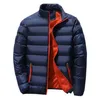 Chaquetas para hombres Chaqueta de invierno Hombres Delgado y ligero Cómodo A prueba de viento Cuello alto Chaquetas cálidas Hombres Parkas Abrigo de hombre de marca de calidad delgada T221017