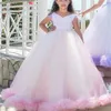 Girl Dresses Pincess Long Pageant With Pleated Trim Special Occasion For Girls