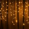 Dizeler Yıl dekorasyon evi 5m 216leds Icicle String Lights Yanıp Sönen Dalga 0.5-0.7m Sarkık Festoon Led AB Fiş Ev Dekor