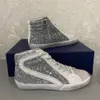 NIEUWE DO-oude vuile ontwerper Golden Shoe Italiaanse deluxe merk sneaker met klassieke lederen glitter sparkle man vrouwen Mid Star High Top Style