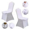 의자 덮개 고급 식당 커버 웨딩 파티 장식 올 인플루드 일체형 일체형 스판덱스 흰색 탄성 의자