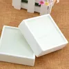 Bolsas de joyería 8 unids Pequeña caja de almacenamiento de plástico blanco para cuentas Pendiente Stud Anillo Colgante Pulsera Piedra Vidrio Caja cuadrada Contenedor