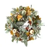 Decorative Flowers Fall Pumpkin Wreath Year Round For Front Door Artificial Small Indoor Christmas