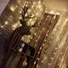 Strings Garland Kurtyna LED LED Dekoracje świąteczne do domu Festoon Festoon Festoon 3M 1/2/3M Wtyczka