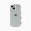 Wavey Frame Edge Design Cover Case de teléfono de silicona para iPhone Multiserie múltiple