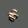 Titanium Steel Fashion Screw Love Earring For Woman Jewelry 18K Gold Rose Gold Plated Gift Never Fade8317155