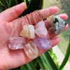 Reiki şifa kaya mineral taş kolyeler sarkaç doğal ametistler sitrines prehnitler kristal kuvars kolye kolyeler cezbetme kadınları