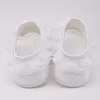 First Walkers Baby Girls Crib Shoes Lace Flower Katoen Zachtzolen Anti-slip Infant Toddler Kids Princess 0-18m