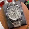 Armbanduhren Armbanduhr Herrenuhr Automatikwerk Saphir 40mm Edelstahlarmband Mode Armbanduhr Diamantlünette