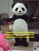 Long Fur Bearcat Ailuropus Panda Bear Mascot Costume Mascotte med svarta ögon runt Head Adult No.179 Gratis fartyg