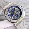 44mm Luxury Mens Watches CAL3126 Chronograph Mechanical Automatic Movement Watch 904L Case Ceramic Bezel Sapphire Rubber Band Luminous Montre de luxe