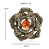 Broches Wullibaby Vintage Rhinestone Rose Flower For Women 3-Color Party Office Broche Pin Gifts