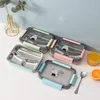 Set di stoviglie Lunch Box termico in acciaio inossidabile 304 con cucchiaio Stoviglie a prova di perdite per bambini Impiegato Contenitore da cucina