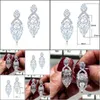 Dangle Chandelier Choucong Brand Dangle Earring Vintage Jewelry 925 Sterling Sier Fill Water Drop White 5A Cubic Zircon Party Eter Dhkvq