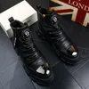 New Casual Shoe Flat Boots Makasin Men's High Top Rock Hip Hop Mix Colors for Men B5 760 95