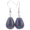 Brincos de j￳ias de cura Brincos de ￡gua gota de pedra natural Amethysts Brincho Lapis Lazuli Tiger Eye Brincos de quartzo para mulheres