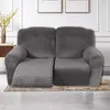 Stol t￤cker 6-stycken 2-sits stretch soffa t￤cker all-inclusive slipcovers sammet soffa elastisk mocka skydd