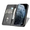 Luxe Telefoon Gevallen Voor Iphone 15 14 13 12 11 Mini Plus Max X XR XS 8 7 Portemonnee Leer PU TPU Magnetische Case