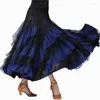 Stage Wear Modern Ballroom Dance Costumes Women Waltz Big Swing Skirt Performance Dancing Outfit Vintage Medieval Halloween Cosplay