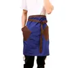 Tablier japonais unisexe taille Denim Barista Vintage Half Cooking s Men Pinafore 220507