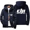 Herrjackor 2022 Bomber Hooded DJI Drone Pilot Casual Thin Windbreaker Sport Windproof Large Size S-7XL T221017