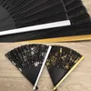 Heminredning Vintage Sprinkle Pattern Folding Fan Chinese Japanese Bamboo Hand Dance Wedding Gift