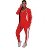 Dames trainingspak Sportkleding Broek Tow Pieces Hoodie Legging Outfits Sportmode casual effen kleur sport 3-delig pak