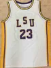 Basquete personalizado Ncaa # 23 Pete Maravich Lsu Tigers Vintage Jerseys Roxo Branco Amarelo Retro College Basketball Ed Homens Crianças Juventude