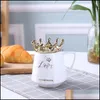 Tazas Simplicidad Taza Crown Originalidad Soporte de cer￡mica Herramientas de beber Accesorios de moda Copa Mujer Hombre Tumbler 10 2nx K2 Drop entrega DHPT4