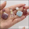 Pendant Necklaces Pendant Necklaces Natural Stone Per Bottle Twohole Connection Exquisite Charms For Jewelry Making Diy Necklace Bra Dhxsw