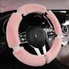 Steering Wheel Covers Motocovers Car Protective Anti-Slip Suede Cover Universal Warm Pink 38CM
