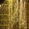Strings Luz solar Decorativa de 200m Luzes de cordas de fio de cobre ao ar livre Jardim do jardim de grama Led Star Christmas
